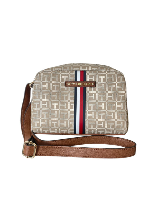 Tommy Hilfiger Monogram Buckle Stripe Crossbody Bag