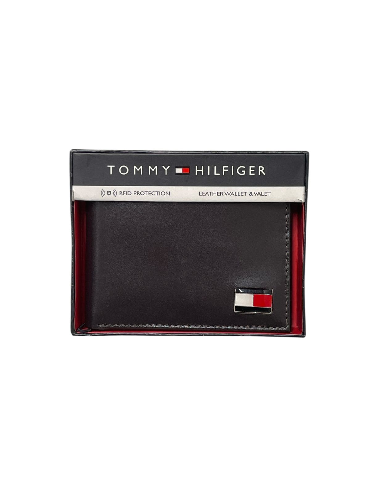 Cartera Tommy Hilfiger cafe de piel