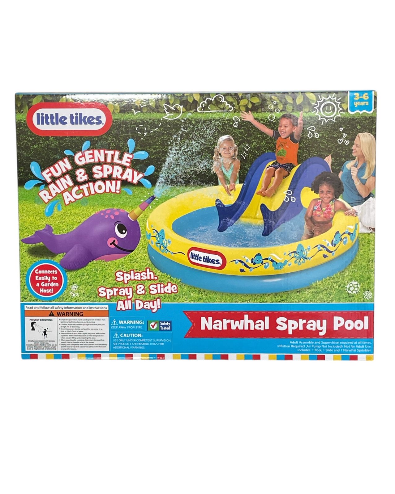 Piscina Inflable con Chorros de Agua "Narval Spray Pool" de Little Tikes