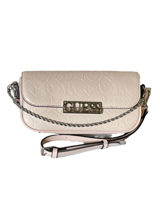 Guess "Noelle" Mini Convertible Crossbody / Rosa / Monogram Cafe /